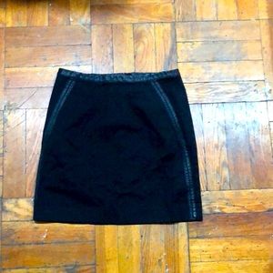 H&M Black Mini Skirt, size 4, with detailing